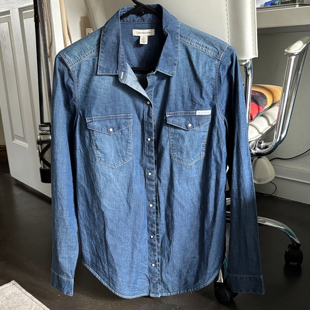 Calvin Klein Blue Denim Shirt